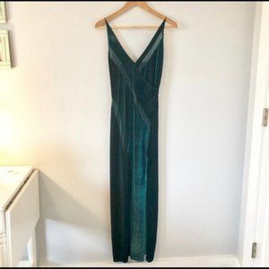 Free People Velvet Forest Green Maxi Dress Free Pe